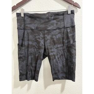 Lululemon Womens 10 Fast Free Short Incognito Camo Multi Grey Pocket Athletic